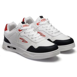 ASIAN Men's BOSTON-01 White Casual Sneaker Shoes with Synthetic Upper Lightweight Comfortable Mid Top Sneaker Shoes for Men's & Boy's