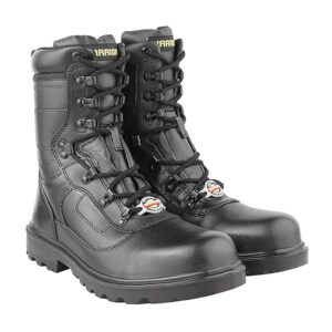 Liberty Warrior Combat Genuine Leather Military Men's Boots, High Ankle, Hard Toe, High Top Lace Up Boots, Black, Sizes-5UK-11UK