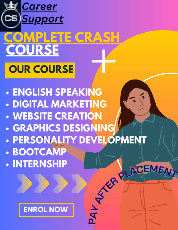 COMPLETE CRASH COURSE- PAY AFTER PLACEMENT