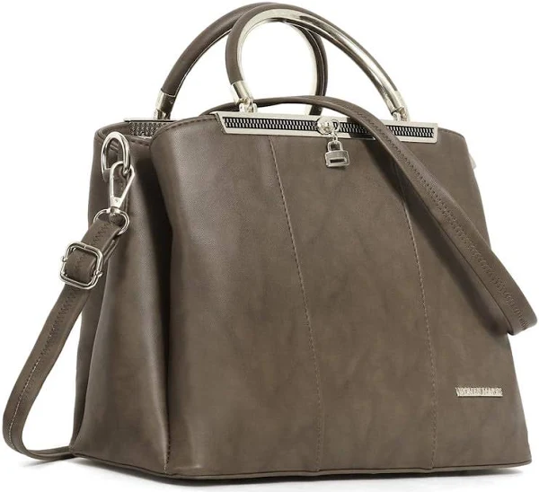 WOMEN MARKS Handbag and Shoulder Bag, Top Handle Satchel, and Spacious Zipper Compartment.